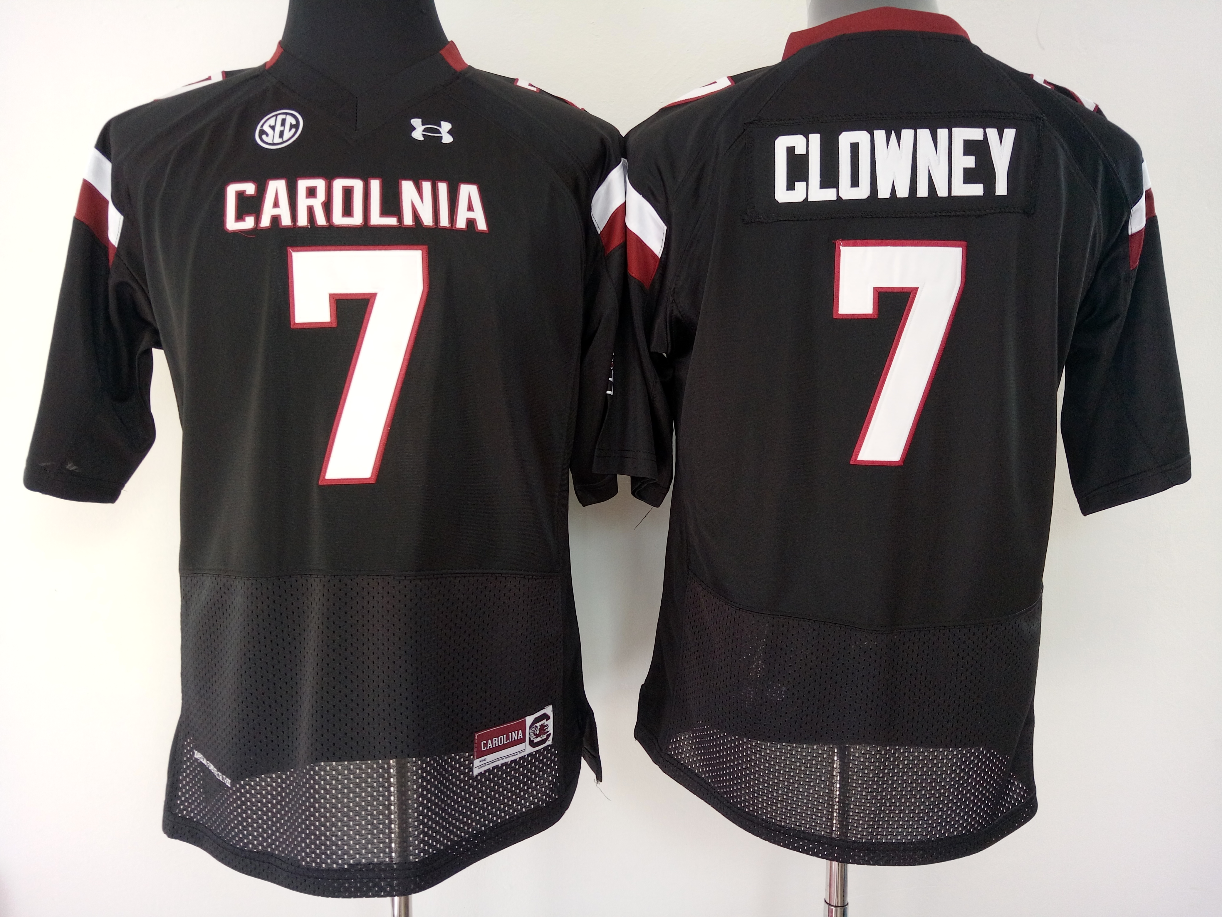 NCAA Womens South Carolina Gamecock Black 7 clowney jerseys